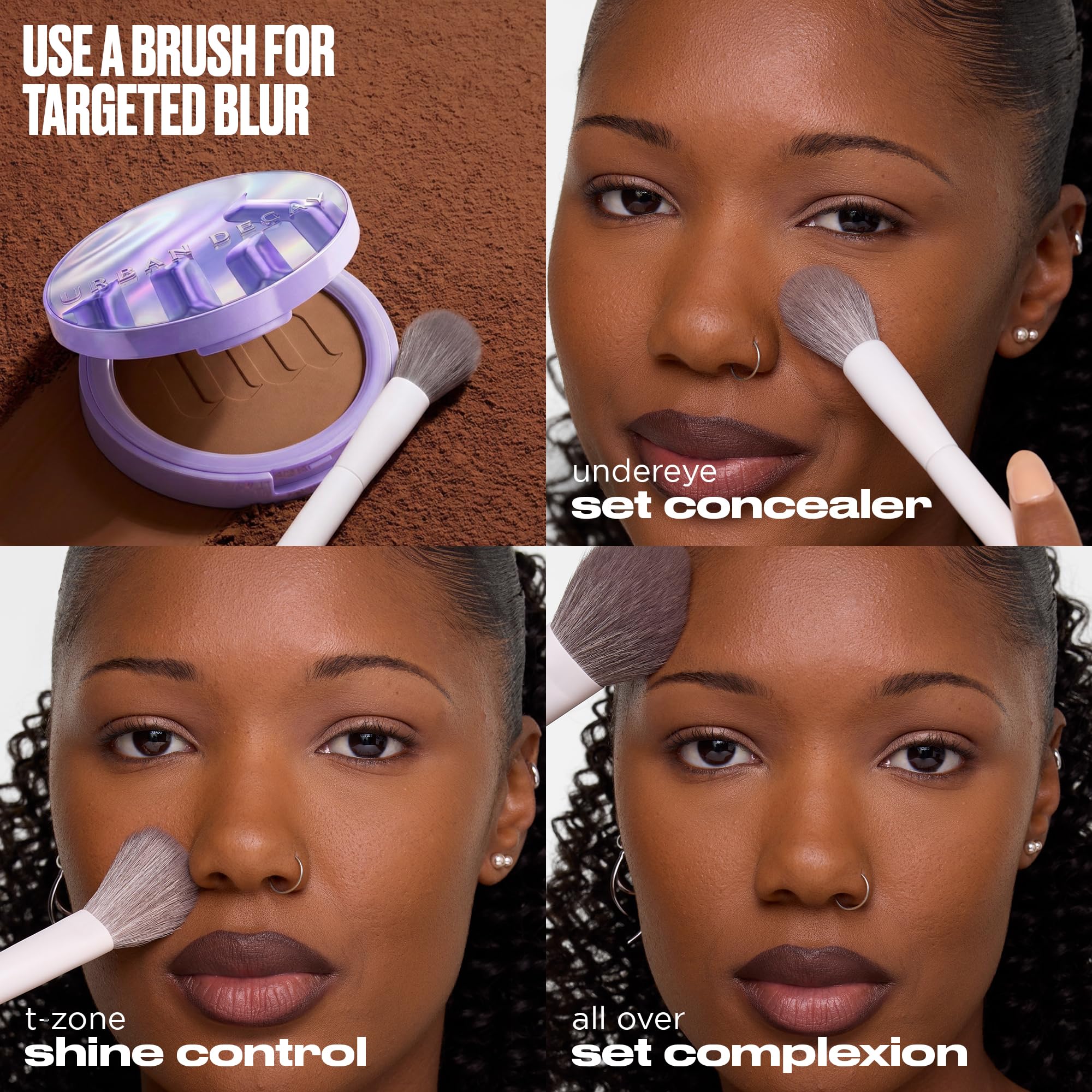 Urban Decay ghosting powder boxed packaging showing information and protective sifter