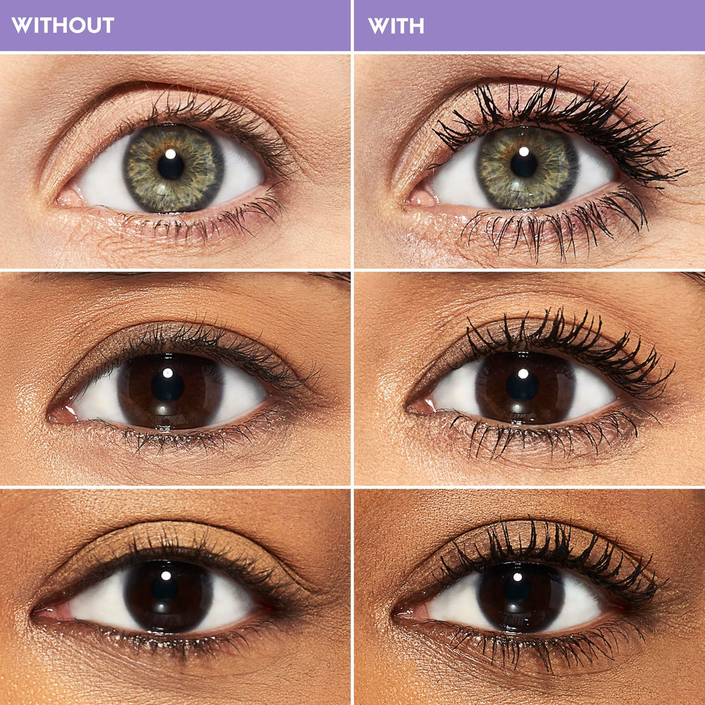 Urban Decay mascara wand detail capturing tapered fluffy bristles for precision