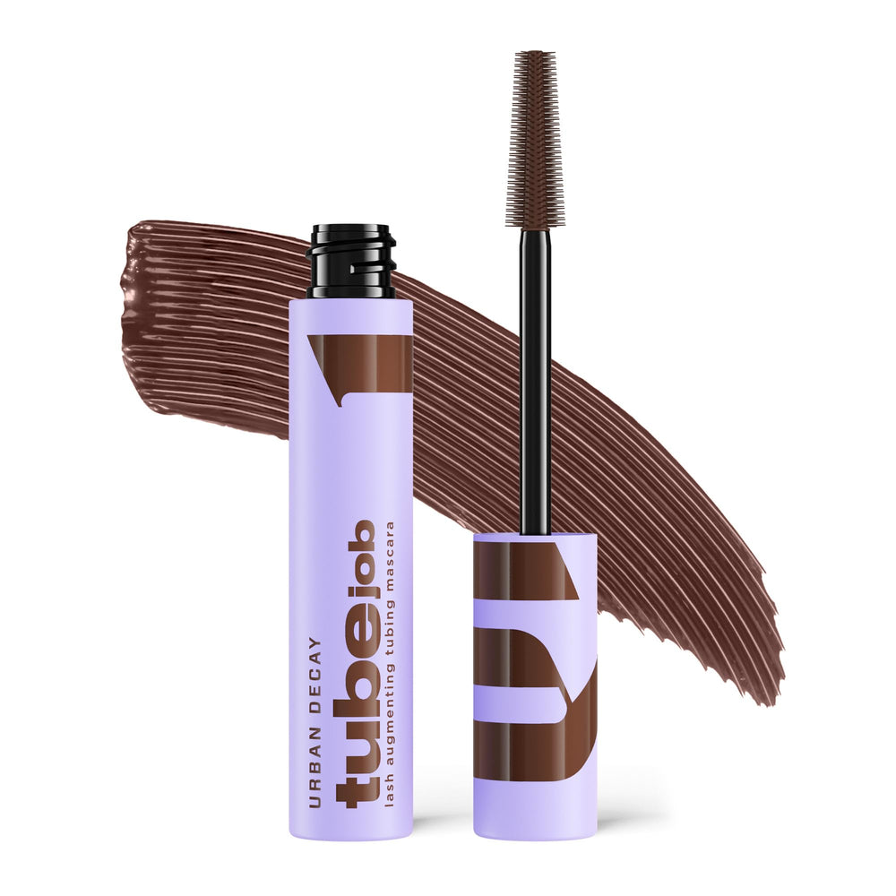 Urban Decay Tube Job front packaging showing Brunette Brown for natural volume