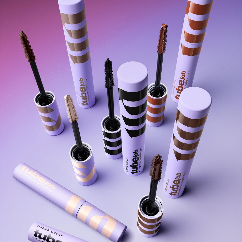 Urban Decay lifestyle vanity scene implying longwear confidence