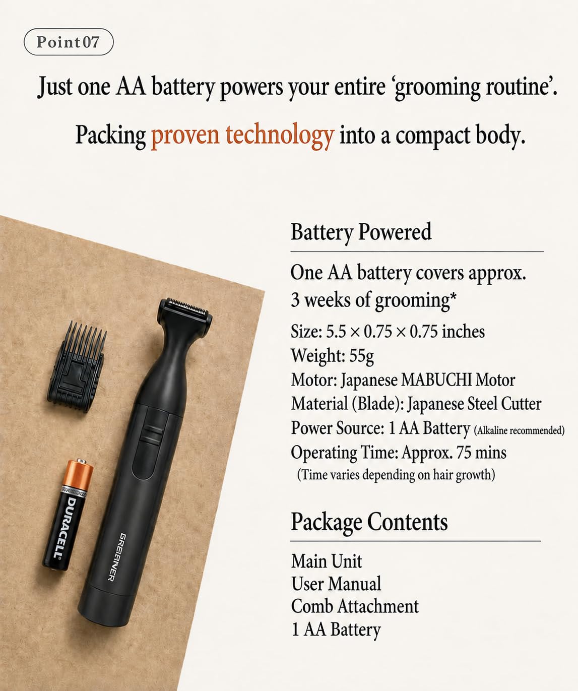 URBANER accessories and battery display convenience of AA power