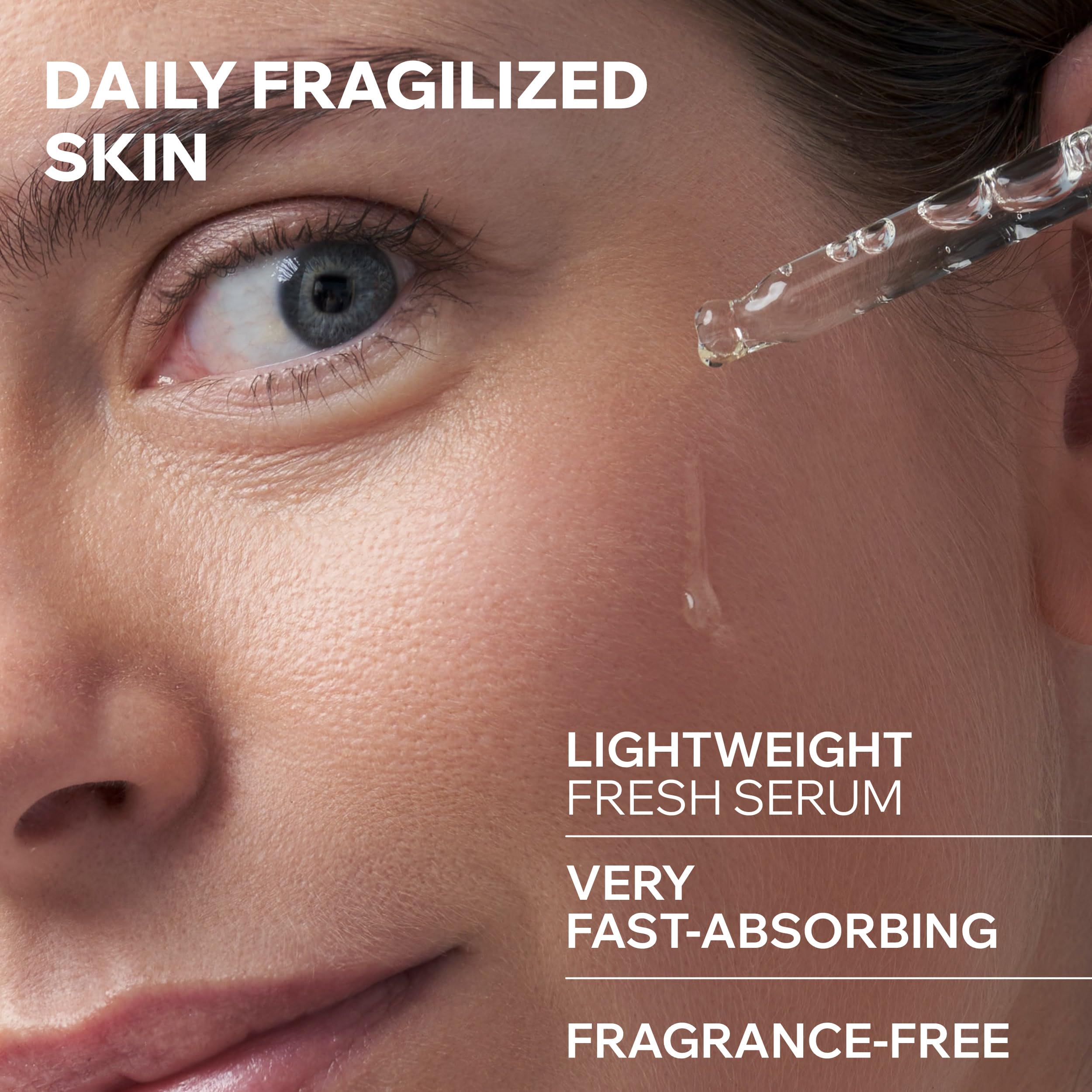 Uriage Cica‑Daily serum texture droplet highlighting lightweight hydration and fast absorption