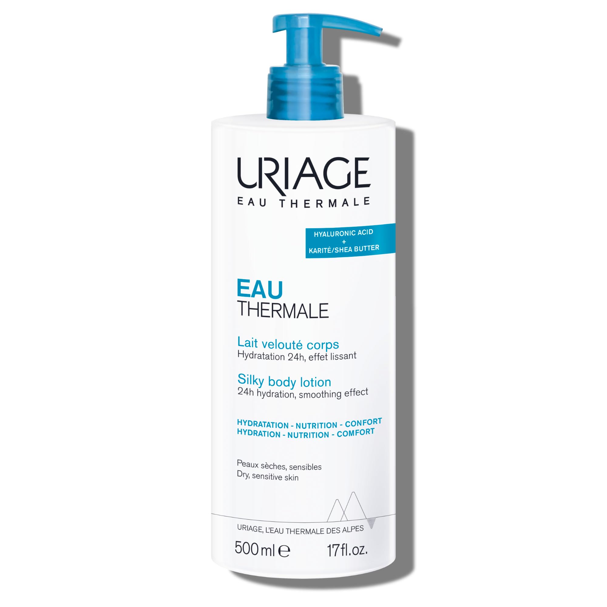 Uriage front packaging showing product benefits and quick hydration