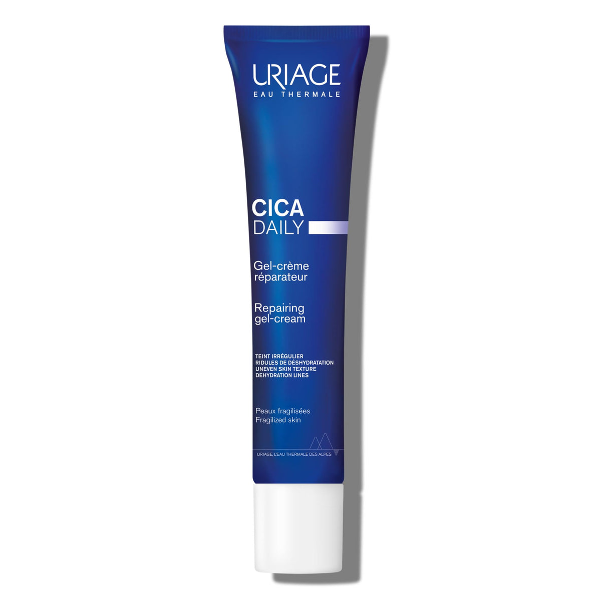 Uriage gel cream front jar showing sleek packaging and gentle formulation benefits