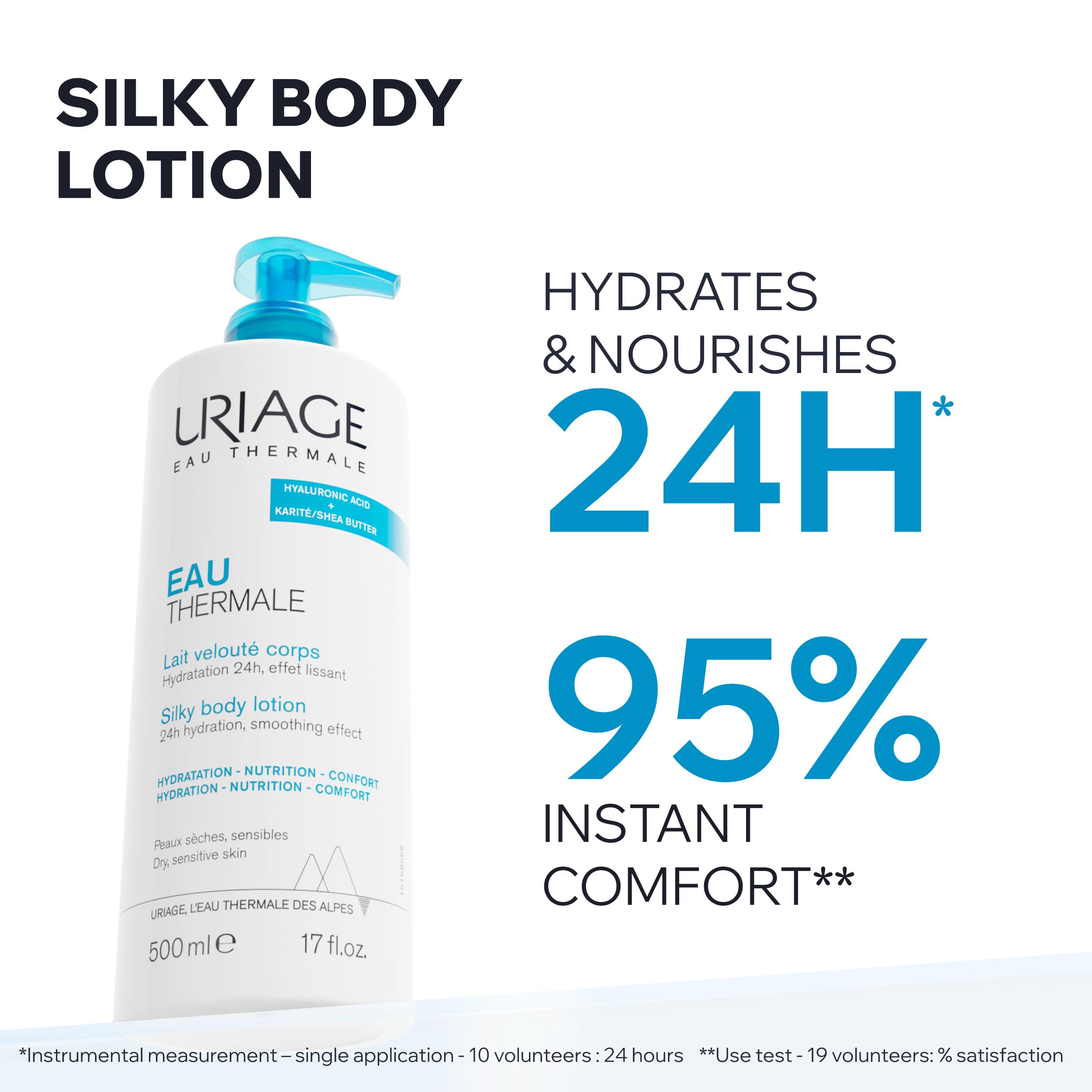 Uriage pump dispensing lotion texture that absorbs quickly