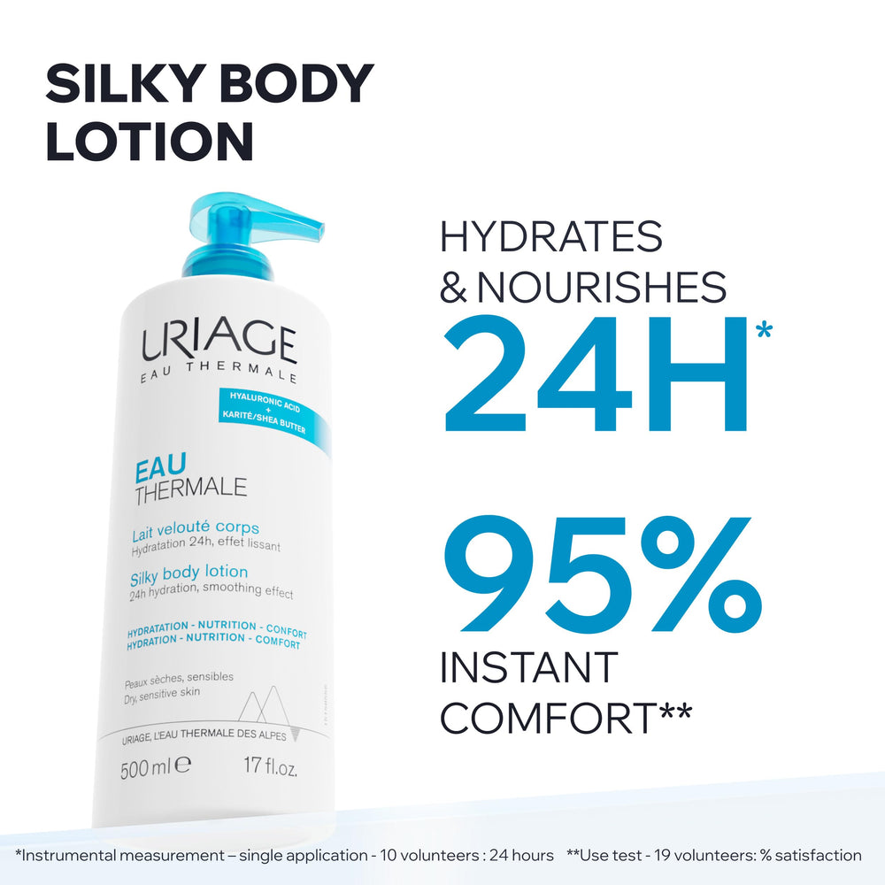 Uriage pump dispensing lotion texture that absorbs quickly