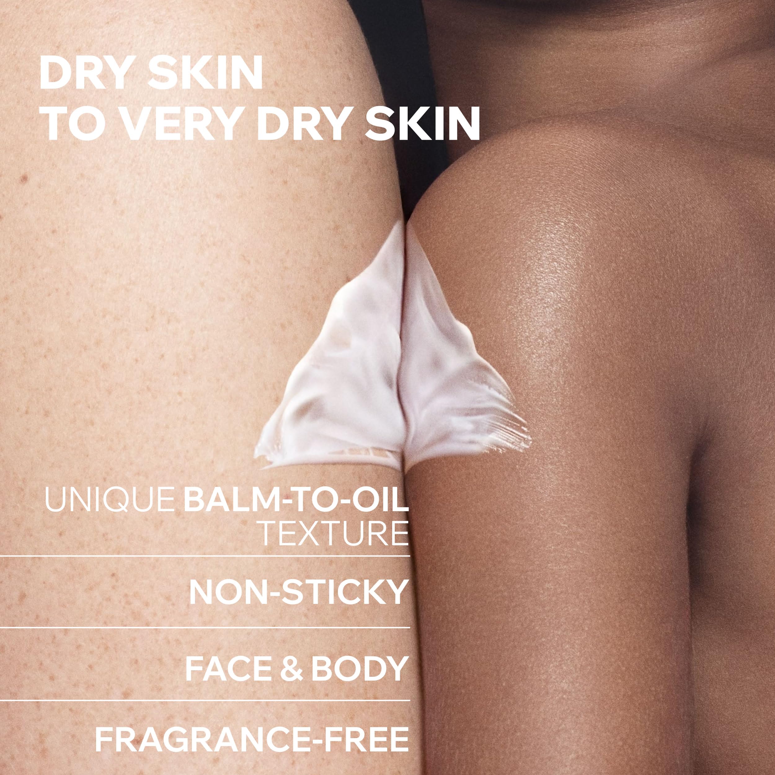 Uriage Xemose balm melting to oil in hand demonstrating fast absorption