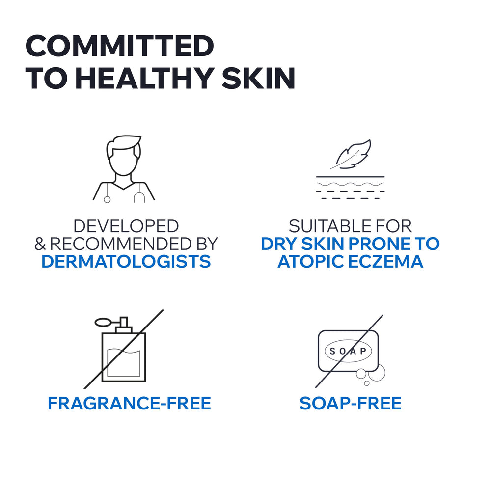Uriage Xemose C8+ family shower lifestyle showing safe use for sensitive skin