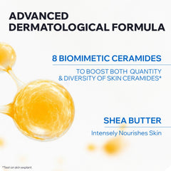 Uriage Xemose C8+ label ingredients detail highlighting biomimetic lipids benefit