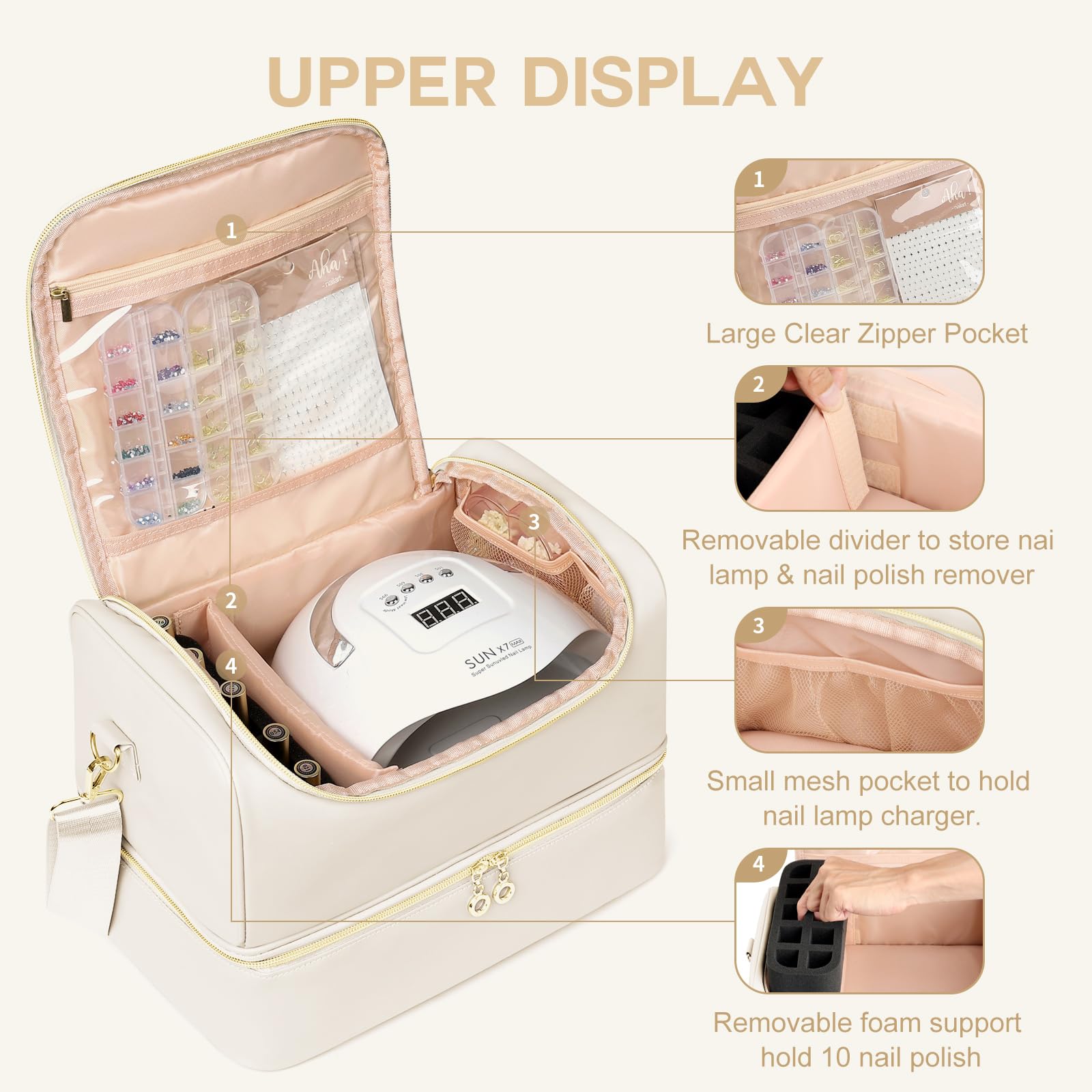 Uross shoulder strap and top handle illustrating comfortable transport options