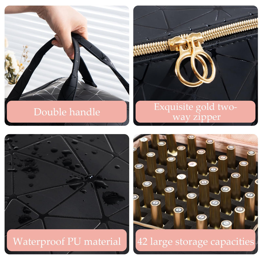 Uross foam grid closeup illustrating secure bottle placement and breakage prevention benefit