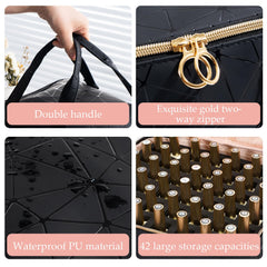 Uross foam grid closeup illustrating secure bottle placement and breakage prevention benefit