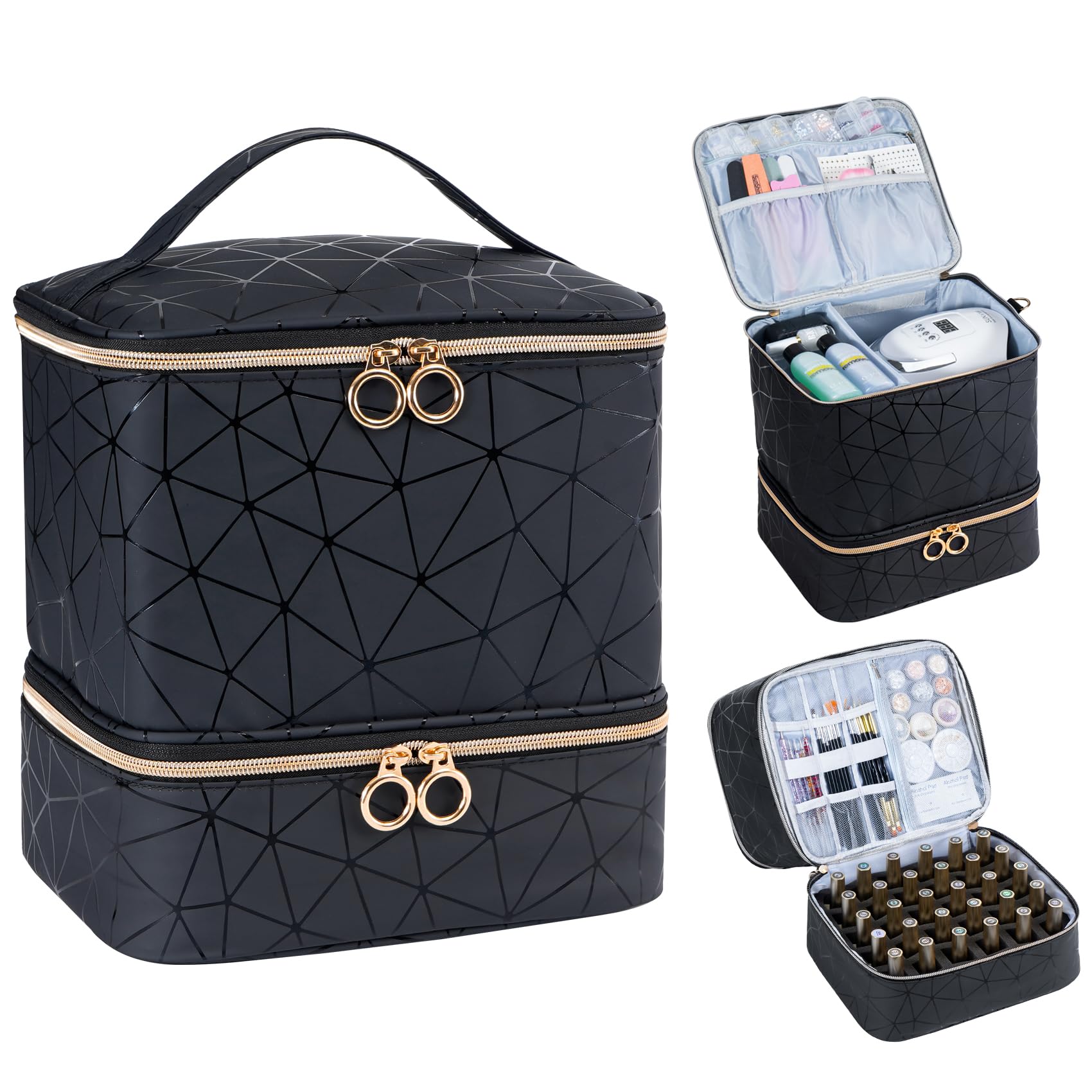 Uross front view closed showing compact organizer and secure carry benefit