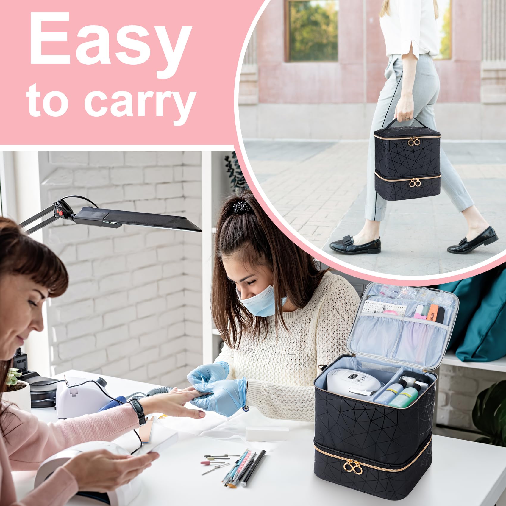 Uross handle and zipper detail for comfortable carrying and durability