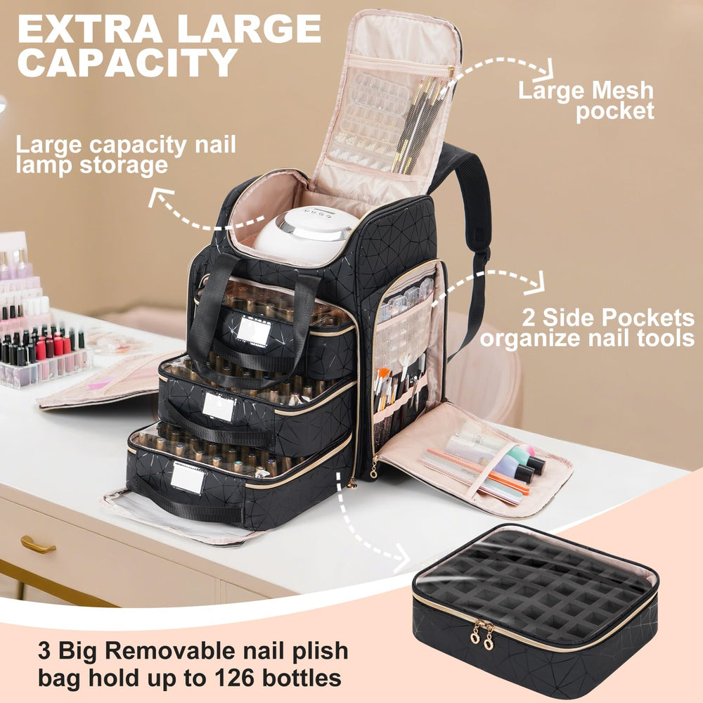 Uross open three-layer interior displaying 126 bottle capacity and tidy layout