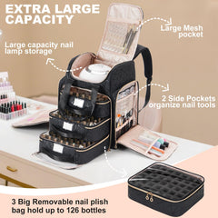 Uross open three-layer interior displaying 126 bottle capacity and tidy layout
