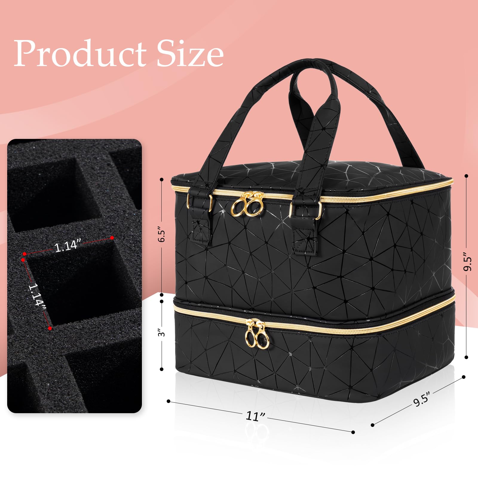 Uross upper layer pockets detail highlighting removable partition and neat tool storage benefit