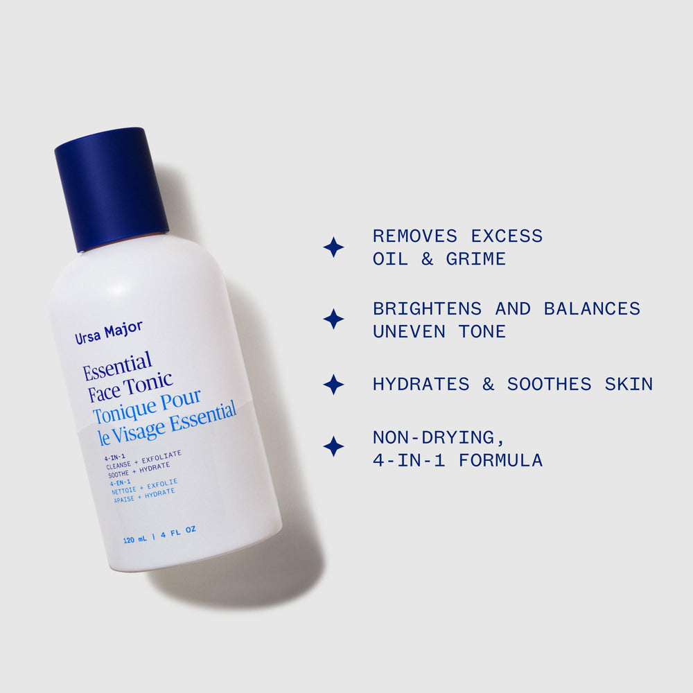 Ursa Major close-up of watery tonic texture, highlights gentle hydrating feel