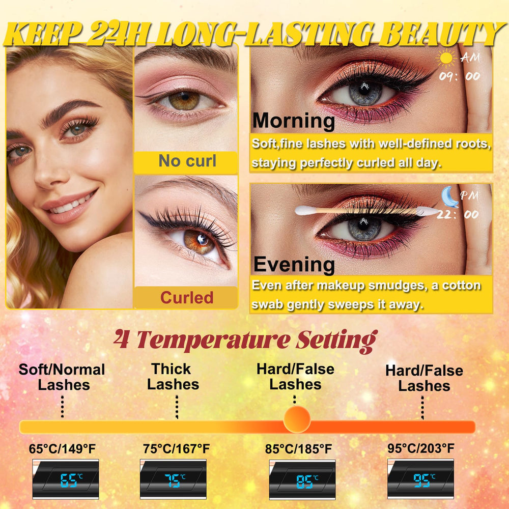 URSOBTF heated lash curler barrel close-up highlighting smooth heating surface for even curls