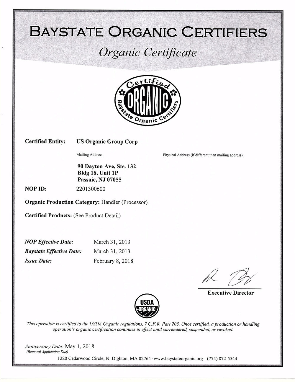 US Organic jojoba oil packaging and box showing certified production and safety benefit