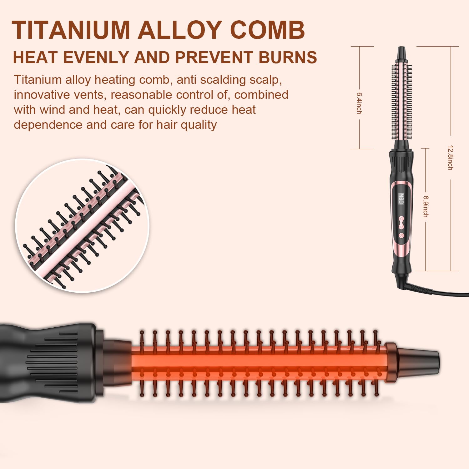 USHOW brush packed in travel bag, dual-voltage convenience for trips