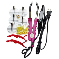 Ushtiger fusion iron front view showing controls and ergonomic handle for comfortable salon use