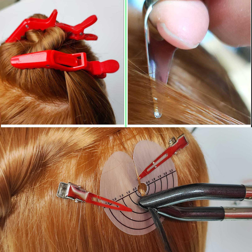 Ushtiger iron held in hand to show scale and 2.5m cord for flexible movement during styling
