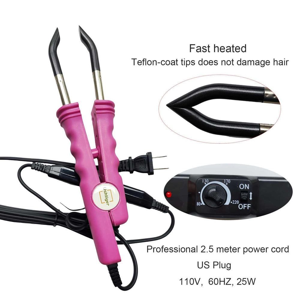 Ushtiger close-up of Teflon-coated tip highlighting glue-resistant surface for easier cleaning