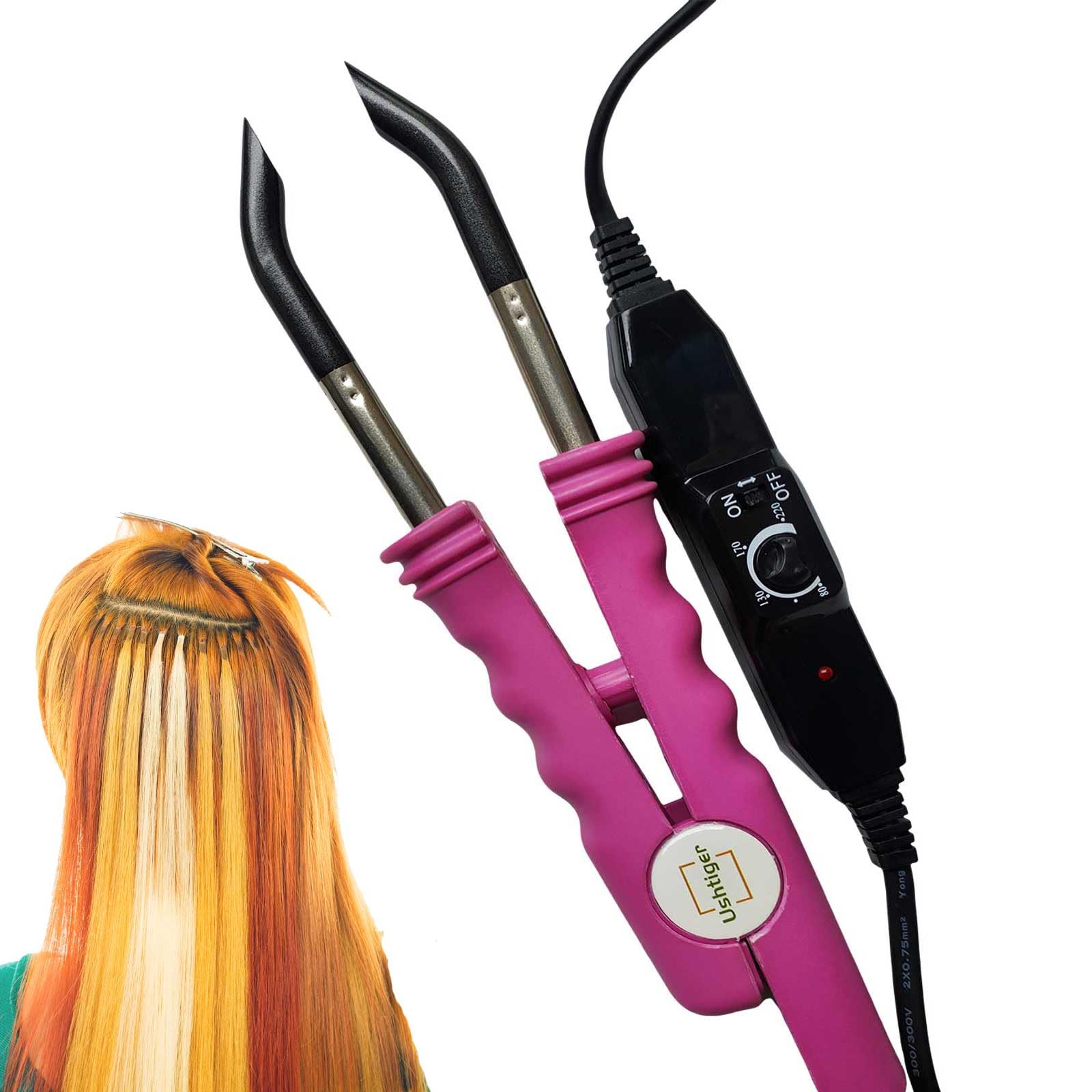 Ushtiger heat protector shields and small clips detail protecting hair and ensuring precise sectioning