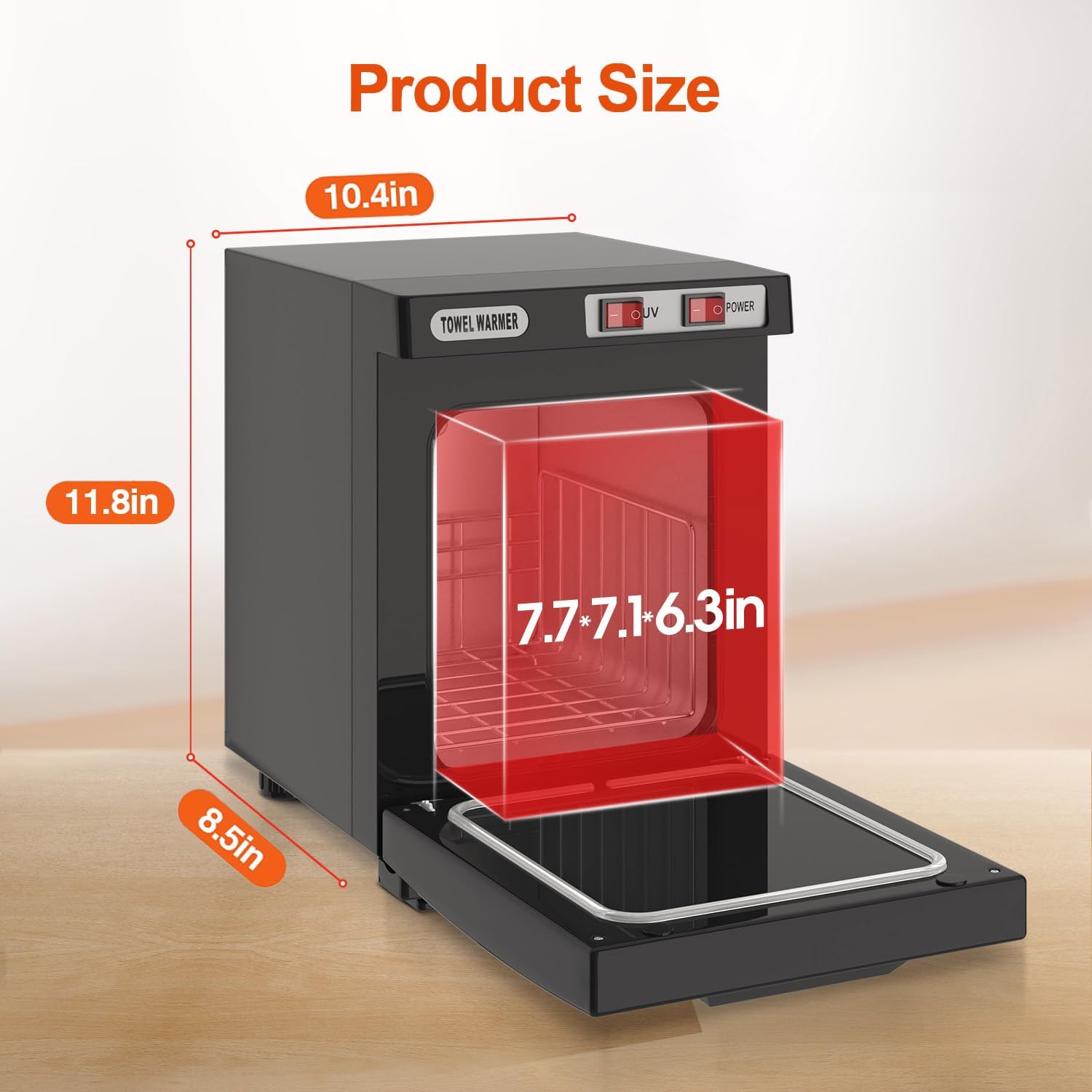 Utenzi side profile on countertop highlighting portable footprint and salon-ready look