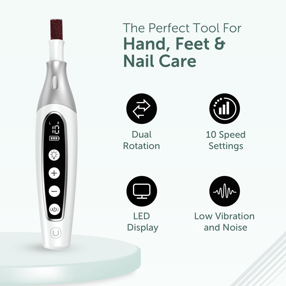 UTILYZE PediLux Pro bits and sanding bands array for versatile nail tasks