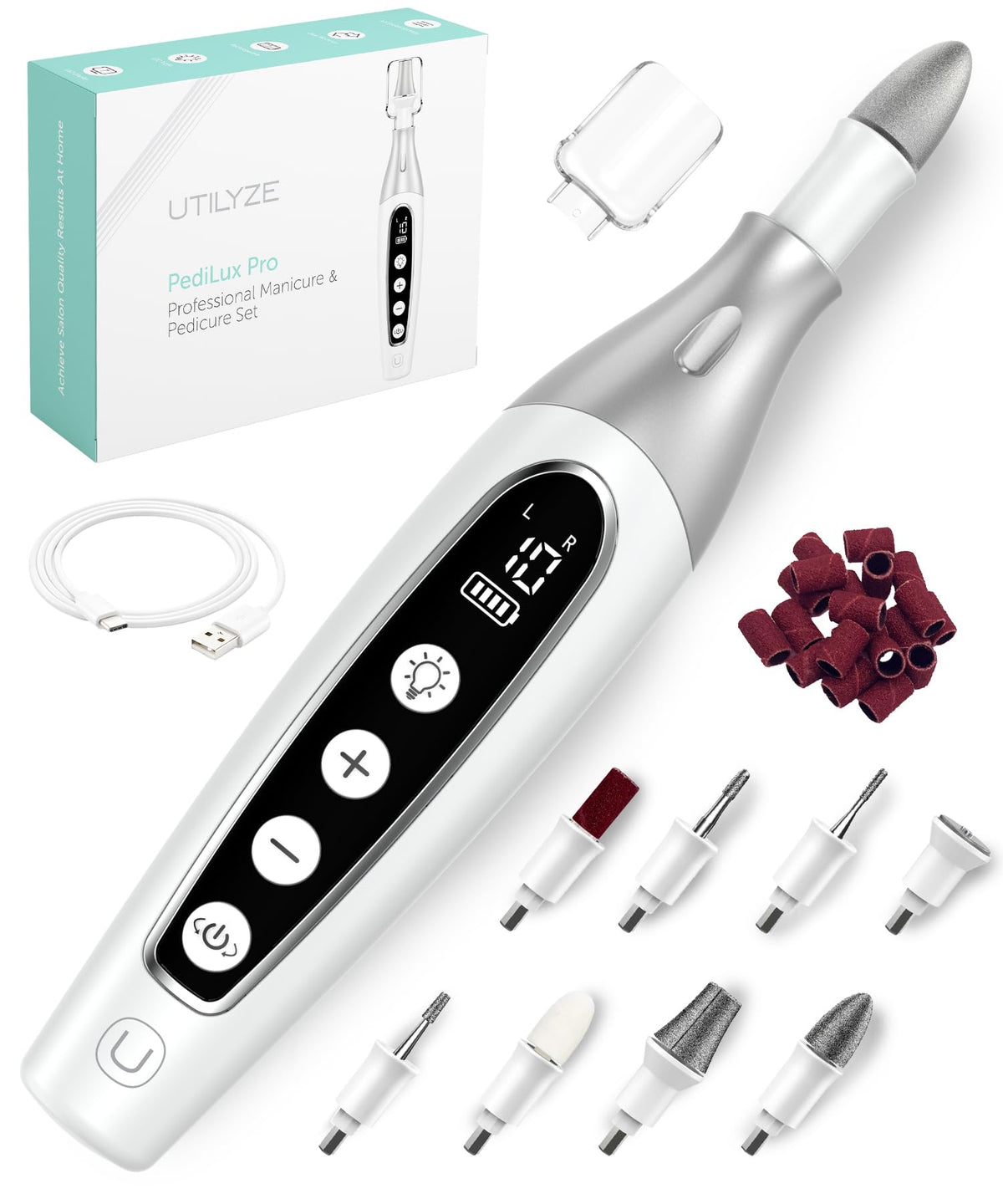 UTILYZE PediLux Pro kit front view showing all components and portable benefit