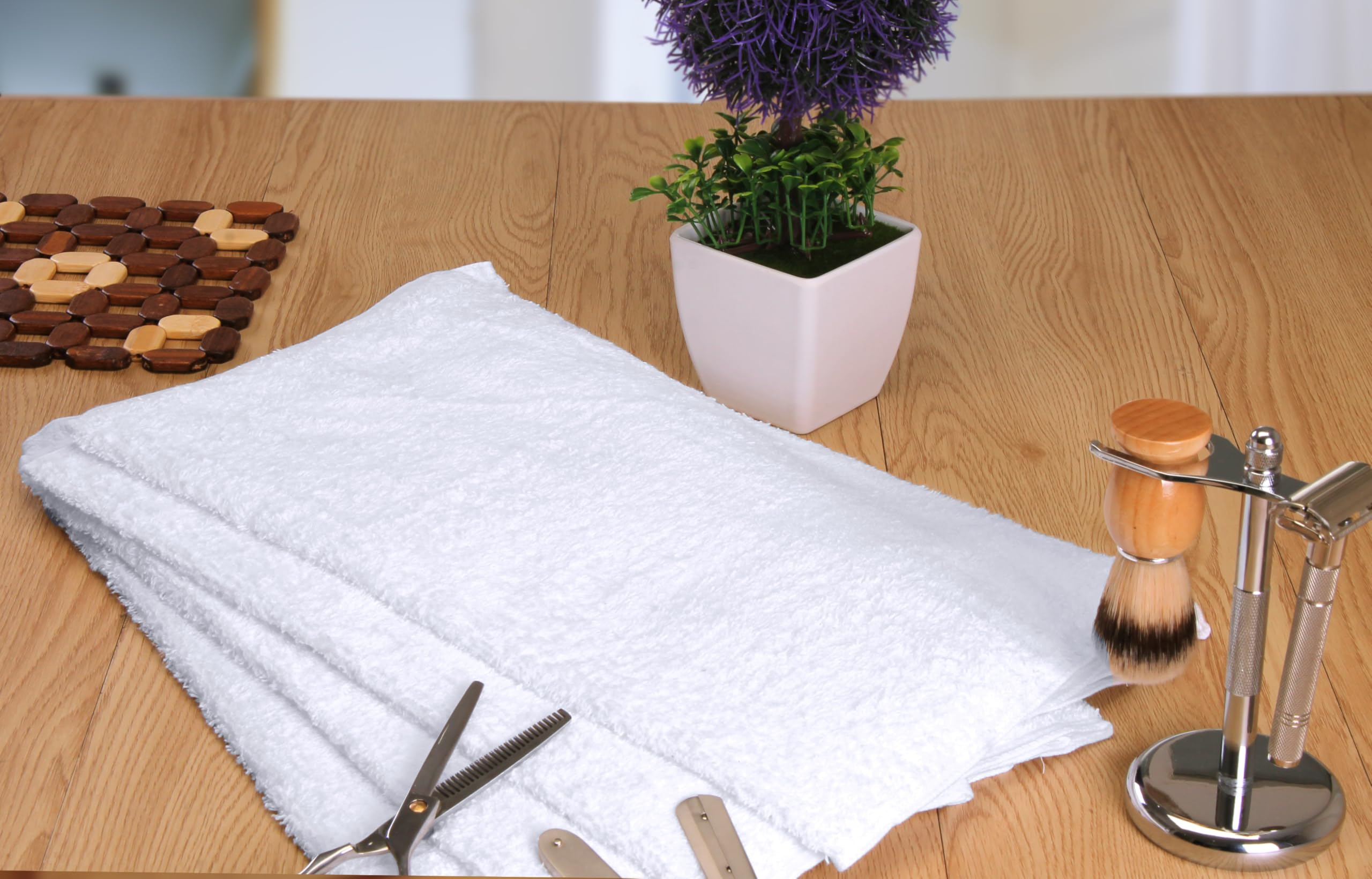 Utopia Towels close-up of ring-spun cotton weave showing soft texture and absorbency