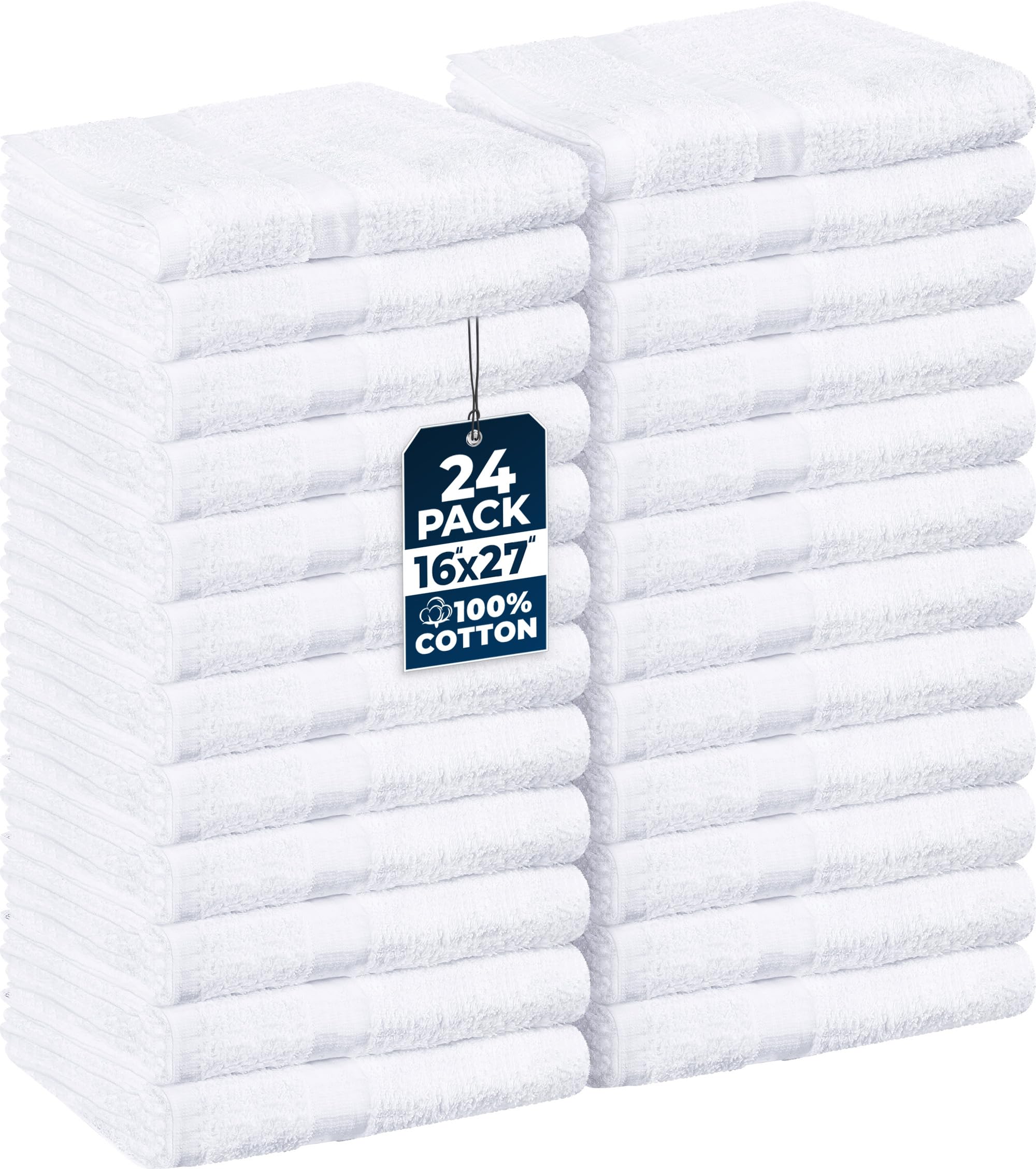 Utopia Towels front view of 24-pack showing clean professional presentation and convenience