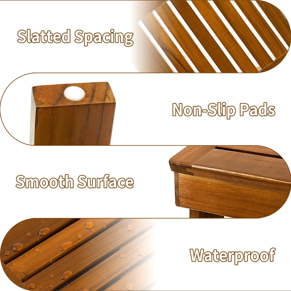 Utoplike teak wood grain closeup showing durable, low-maintenance surface
