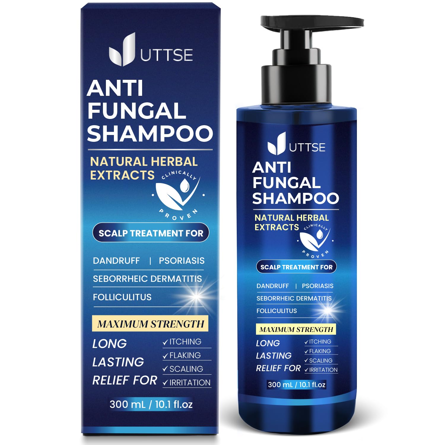 uttse front bottle 300ml showing label and relief-focused design