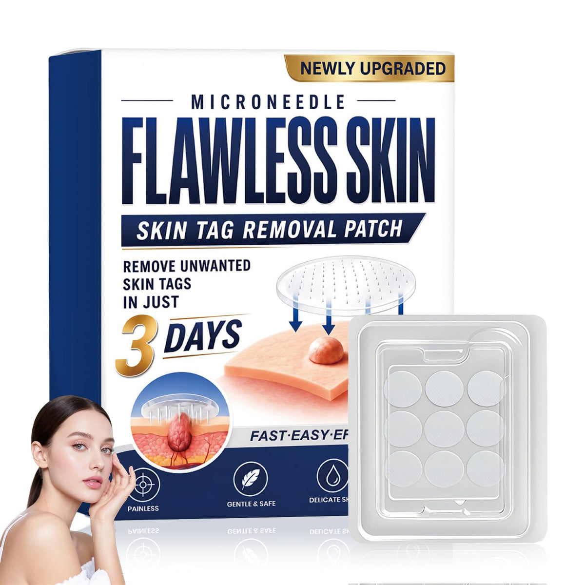 UYOUSC front packaging showing nine ultra-thin patches and benefits