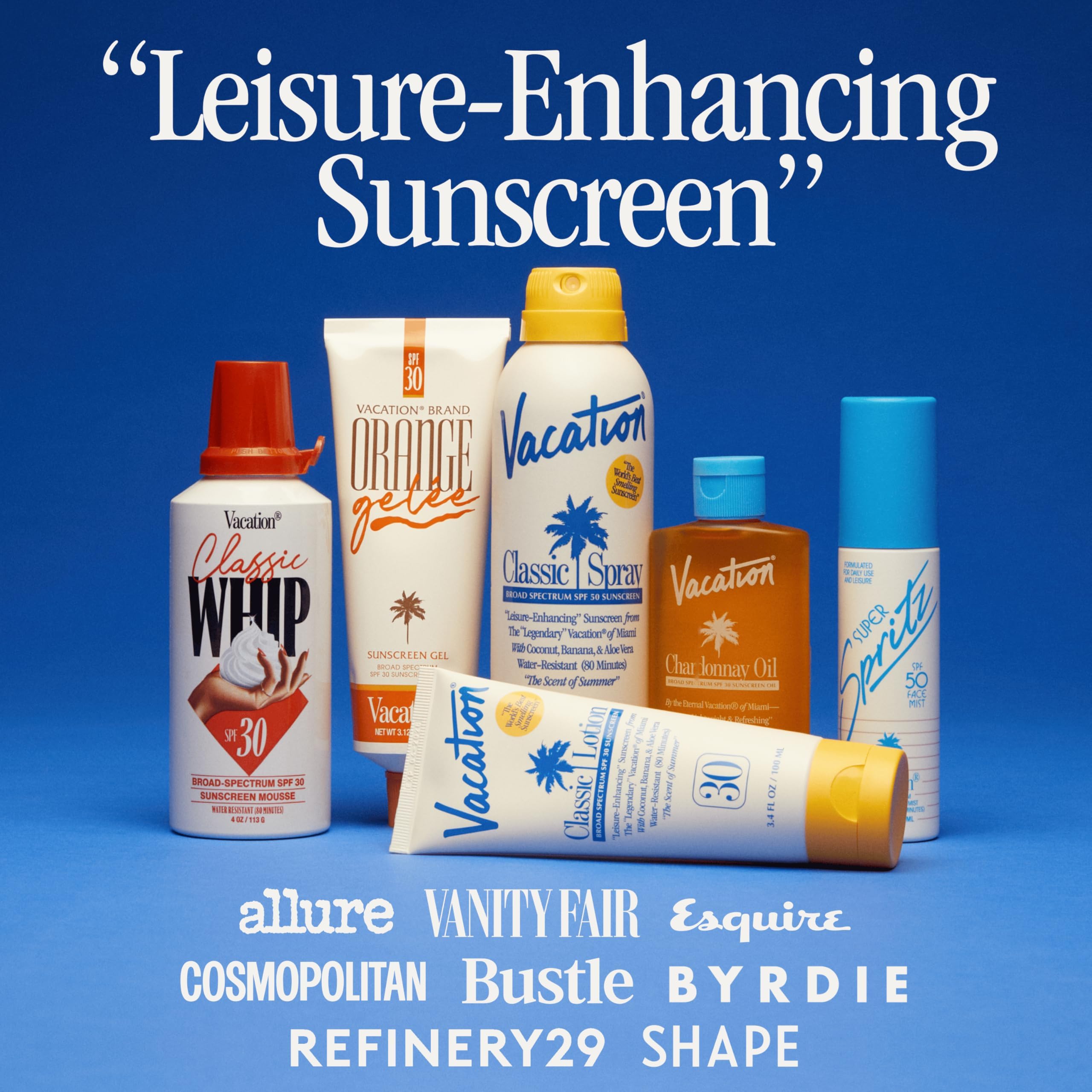 VACATION three-bottle pack staged in lifestyle setting for convenience