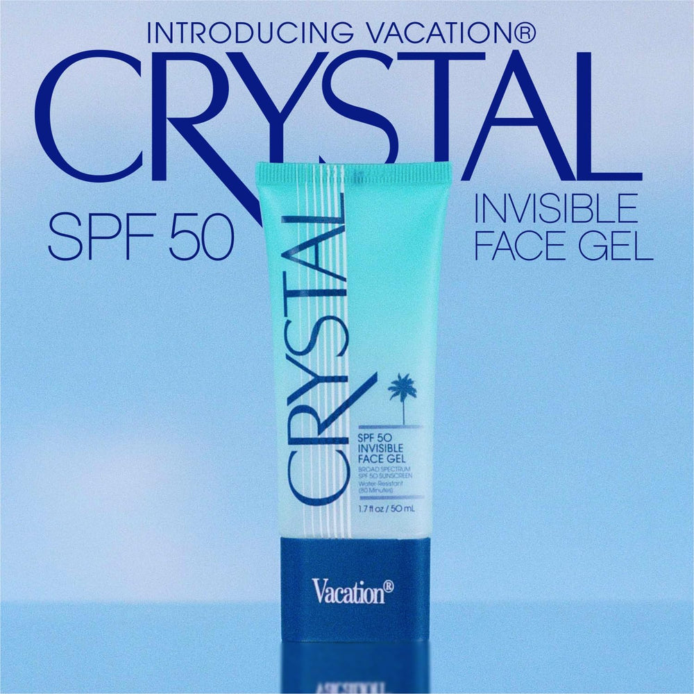 VACATION gel texture close-up illustrating lightweight, fast-absorbing feel