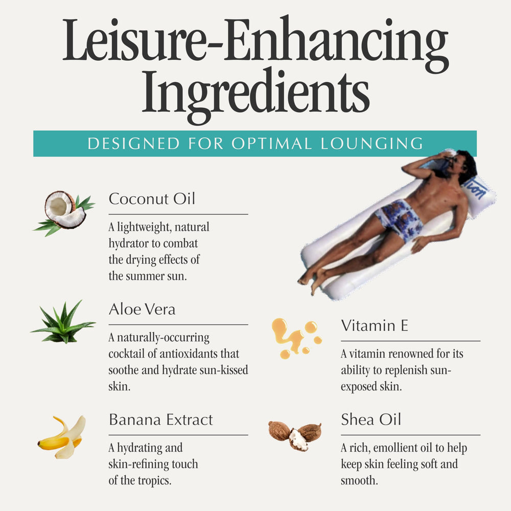 VACATION ingredient label close-up showing reef-considerate and vegan benefit