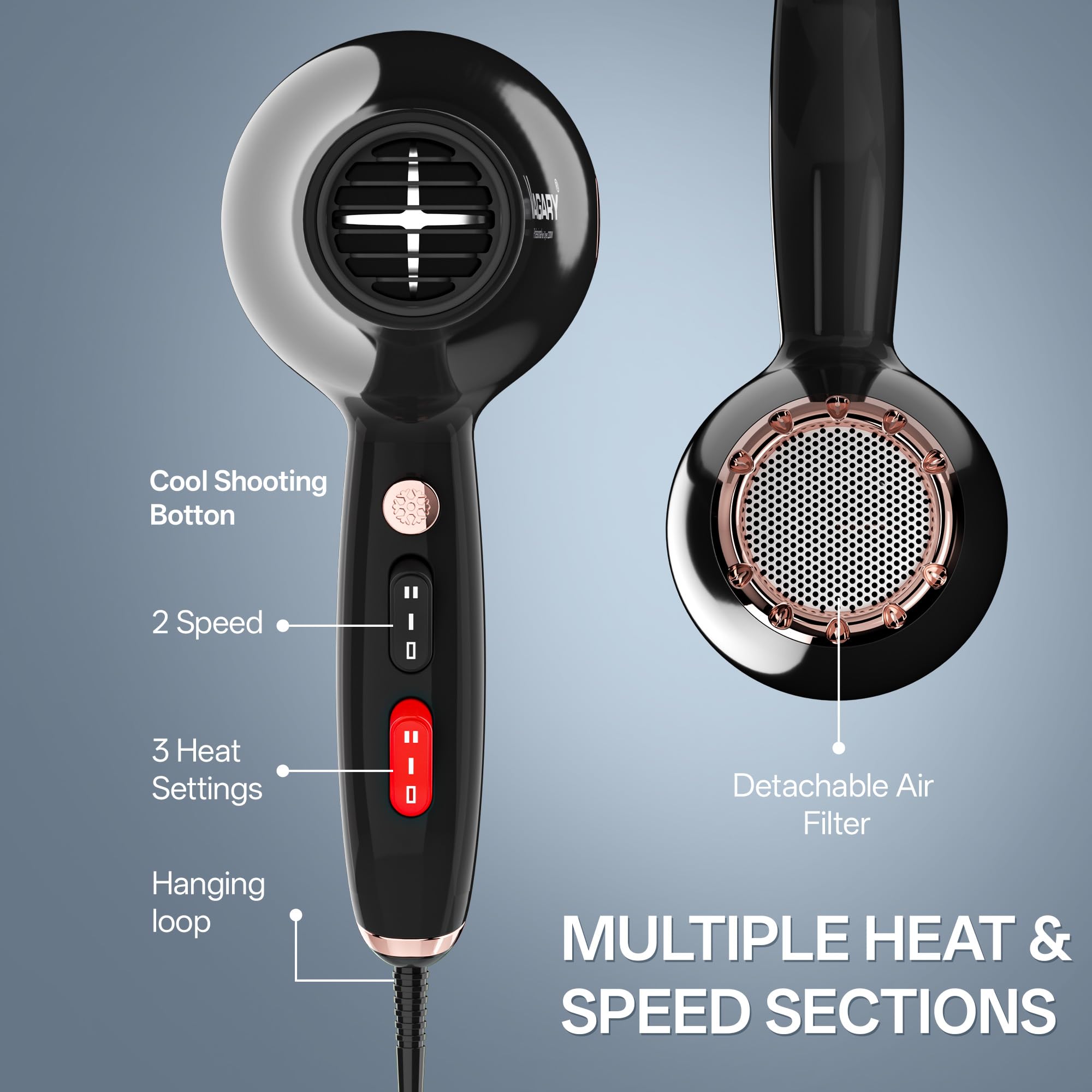 VAGARY temperature display closeup showing working heat readout for safer styling