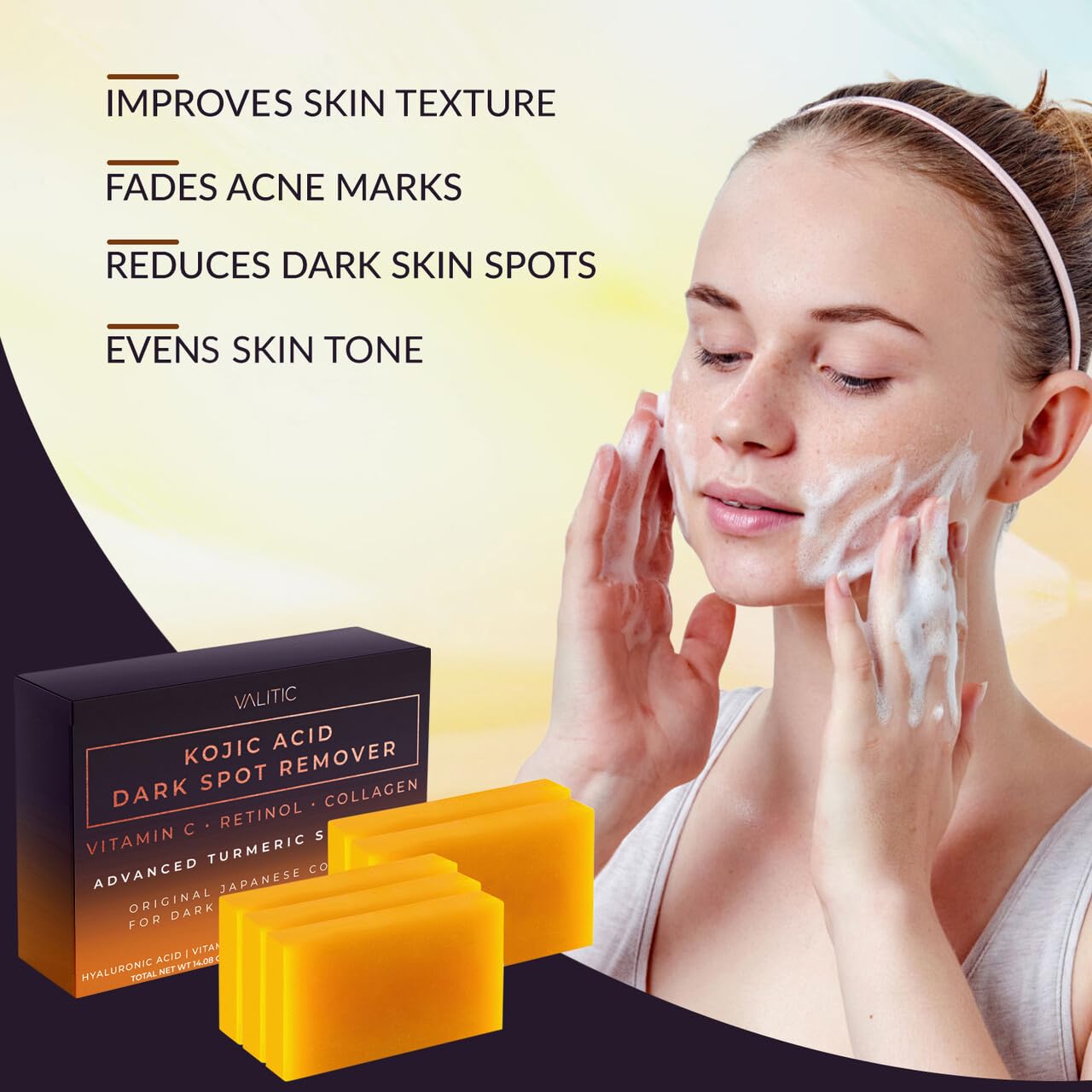 VALITIC soap bar in bathroom setting showing daily routine convenience