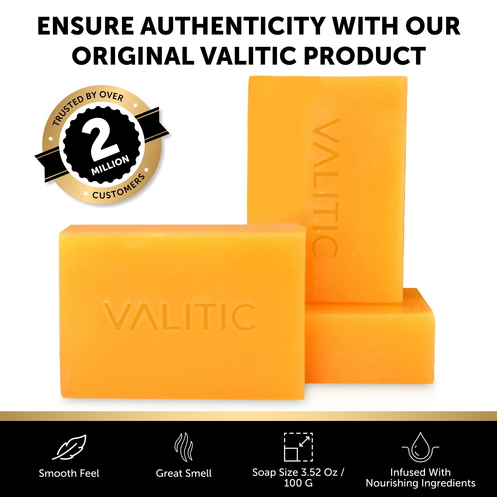 VALITIC soap on bathroom counter lifestyle image for daily routine benefit