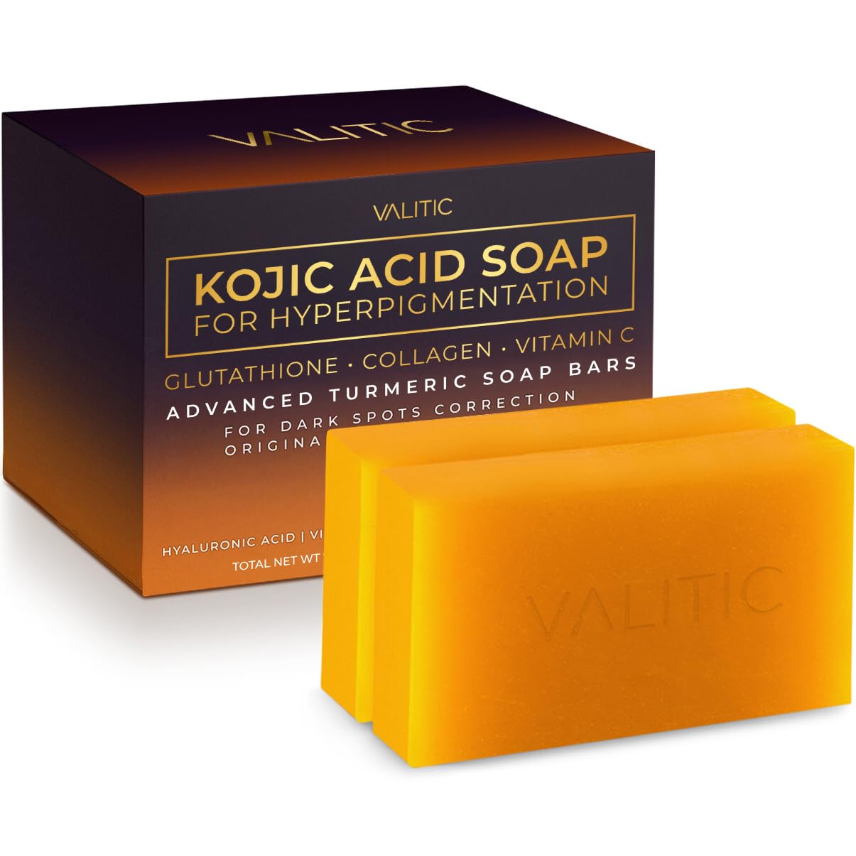 VALITIC front packaging showing two-bar set and product benefit