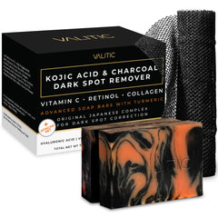 VALITIC front packaging showing two soaps and net, highlights kit convenience