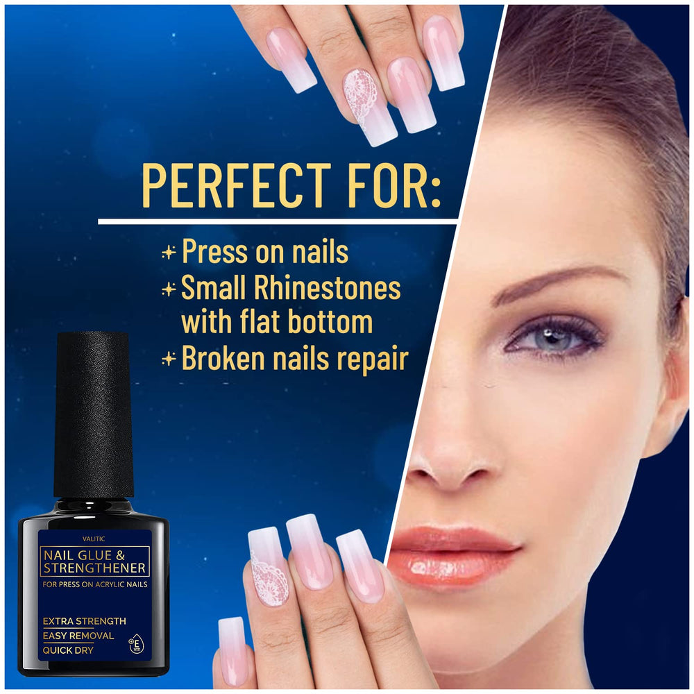 VALITIC glue texture drop on fingertip demonstrating quick-dry consistency for strong bonds