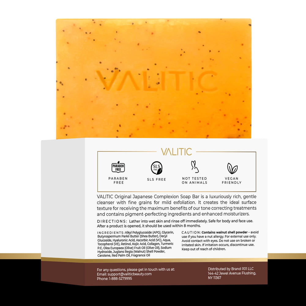 VALITIC packaging staged in bathroom for everyday skincare routine