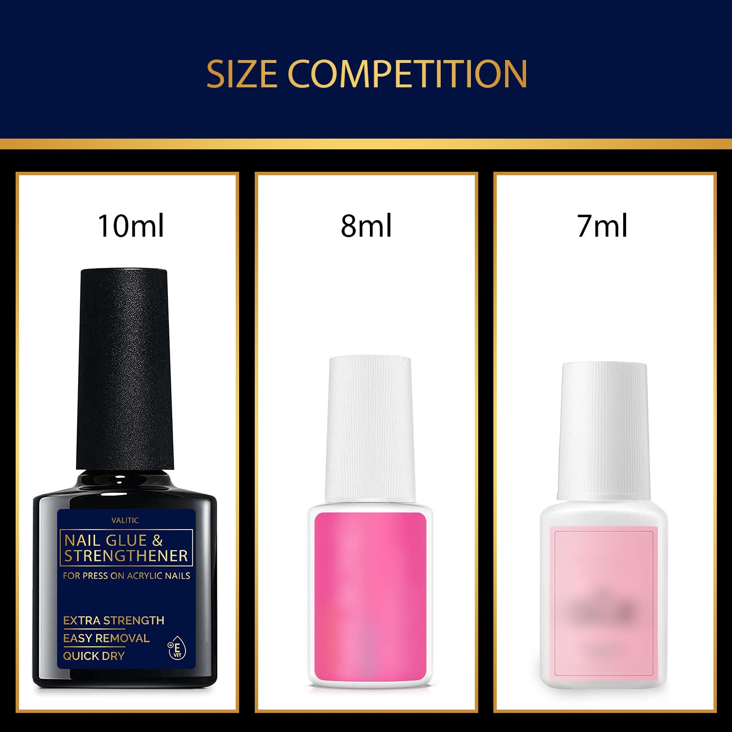VALITIC bottle next to coin for scale showing compact size ideal for travel