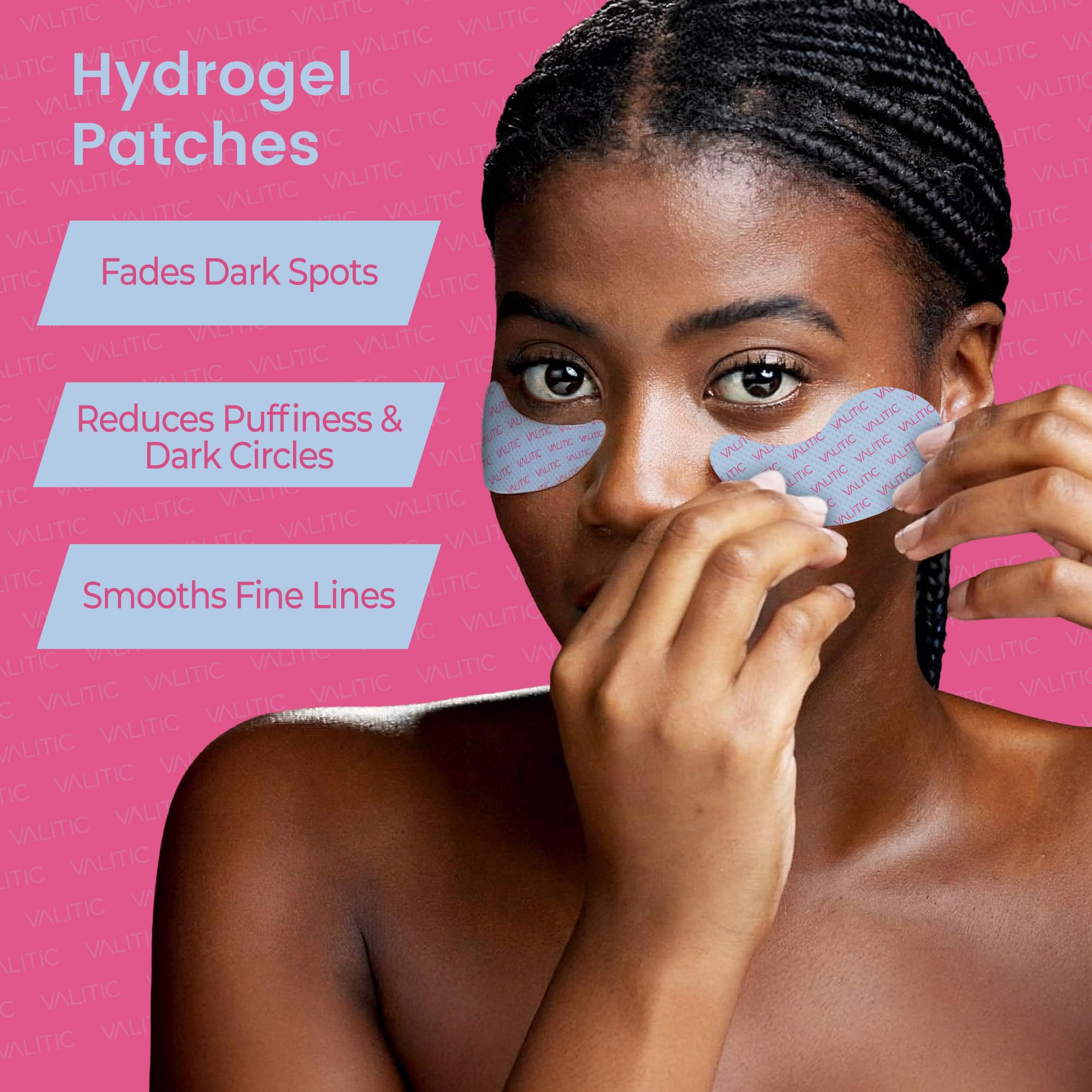 VALITIC close-up hydrogel patch texture delivering hydration