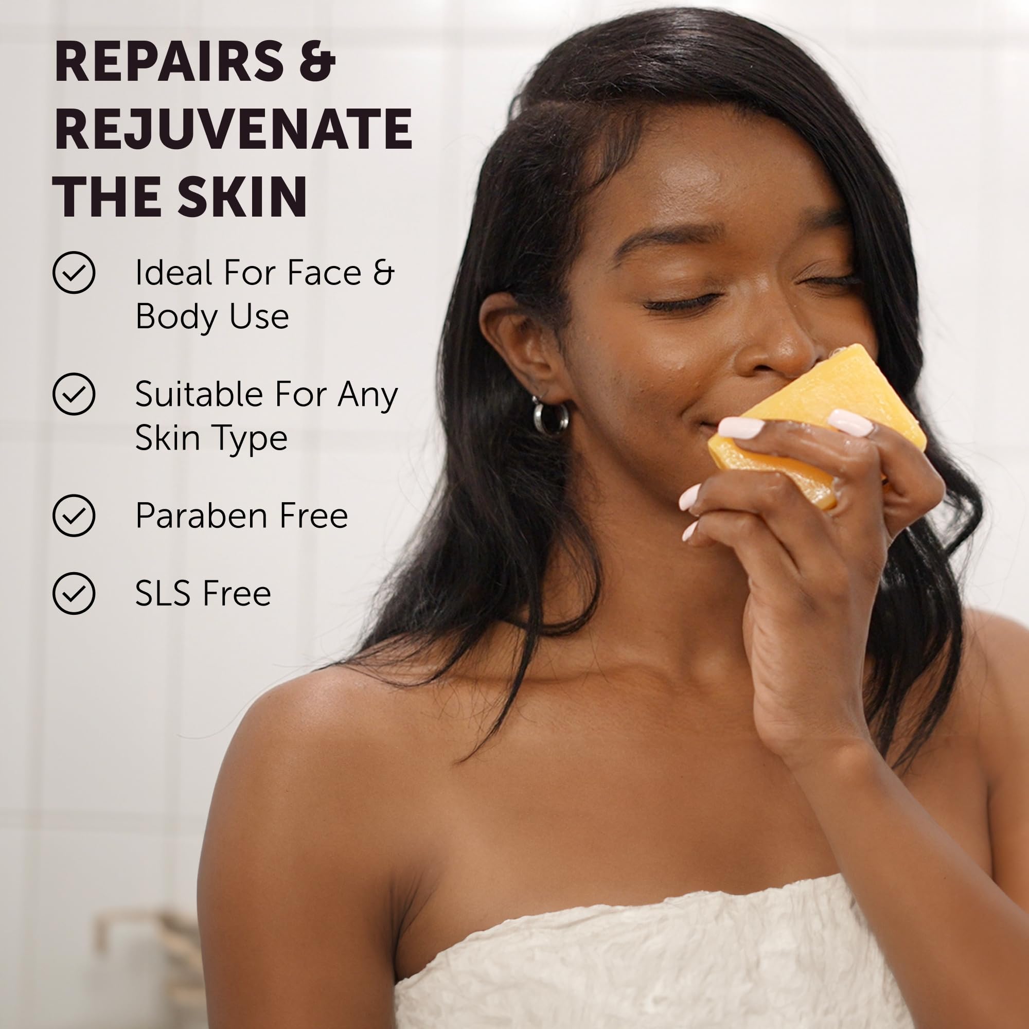 VALITIC soap bar in hand showing size and travel-friendly benefit